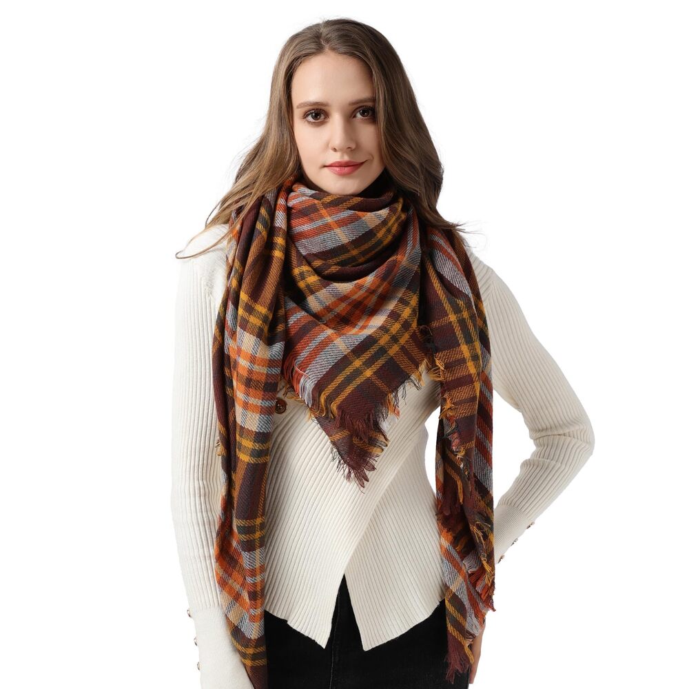 3637 Scarf For Women- Winter/fall Warm, 55" X 55", Soft Blanket Wrap